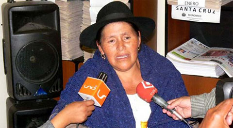 La exprefecta de Chuquisaca, Savina Cuellar (Foto: El Día)