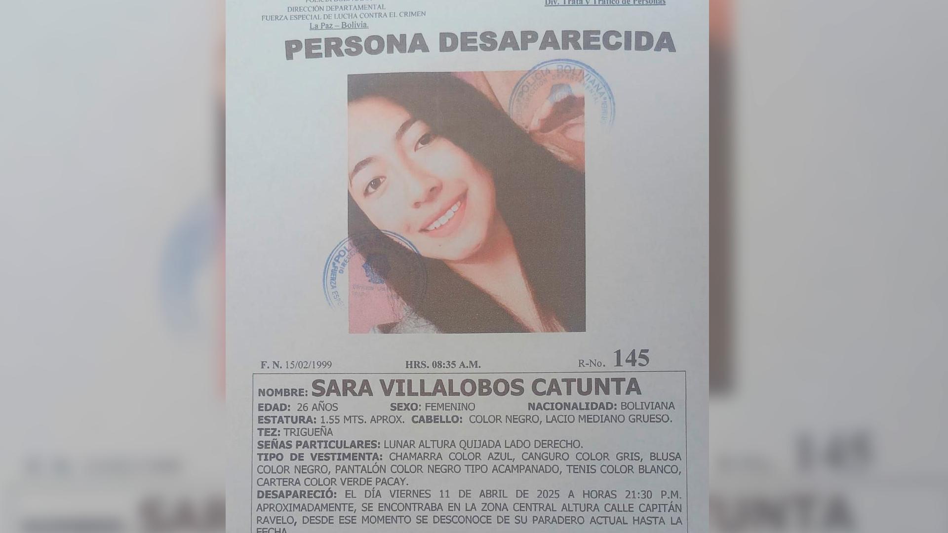 Ya apareció Sara, información preliminar dicta que fue víctima de robo ...